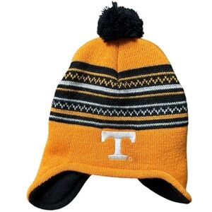 University of Tennessee Orange Black Trapper Beanie Hat Size Toddler